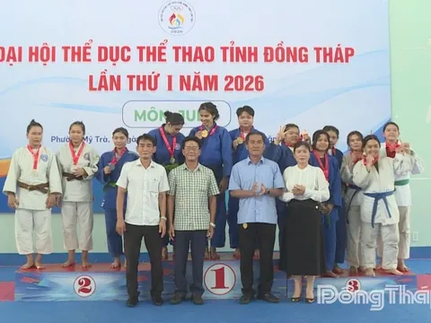 Cụm 11 Lấp Vò dẫn đầu môn Judo tại Đại hội Thể dục Thể thao tỉnh Đồng Tháp năm 2026
