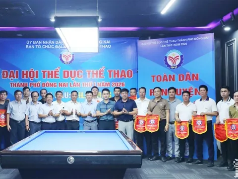 Khai mạc Giải Billiards Đại hội Thể dục thể thao thành phố Đồng Nai lần thứ I năm 2026