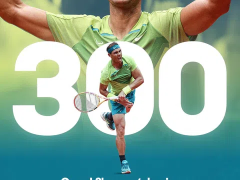 Nadal cán mốc 300 trận thắng tại các giải Grand Slam
