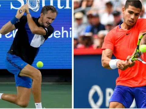 Giải Quần vợt Cincinnati Open: Medvedev tiến vào bán kết, Alcaraz bị loại