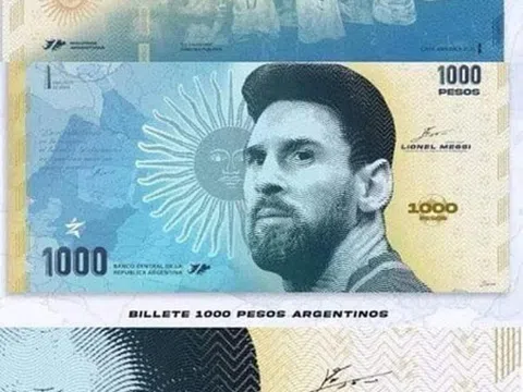 Ngân hàng Argentina dự định đưa khuôn mặt Messi lên tờ 1.000 peso mới