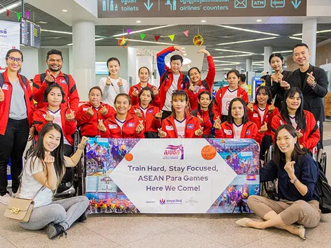 Đội tuyển Bóng rổ xe lăn nữ Campuchia sang Thái Lan tập huấn