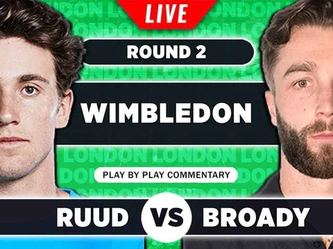 Ruud bất ngờ bị loại ở vòng 2 Wimbledon 