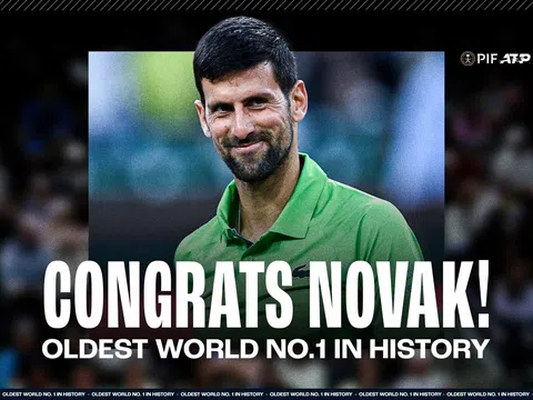Djokovic lập kỷ lục “số 1 lão làng nhất thế giới”