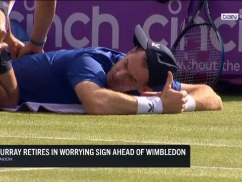 Murray chấn thương, để ngỏ khả năng tham dự Wimbledon 