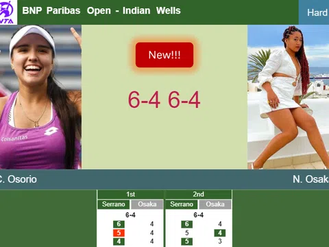 Osaka bị loại bởi tay vợt vô danh trong ngày mở màn Indian Wells