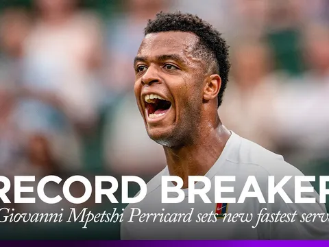 Perricard lập kỷ lục giao bóng nhanh nhất lịch sử Wimbledon 