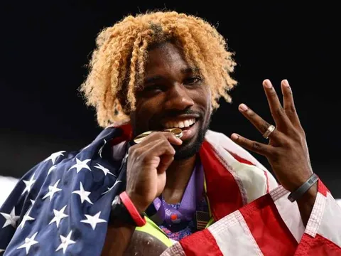 Noah Lyles san bằng kỷ lục của Usain Bolt