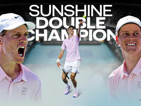 Sinner hoàn tất cú đúp "Sunshine Double" lịch sử