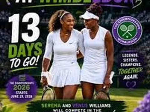 Chị em nhà Williams nhận vé đặc cách đánh đôi tại Wimbledon 2026