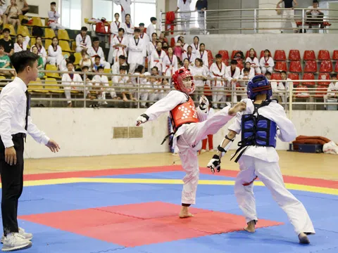 Gần 500 vận động viên tranh tài giải Taekwondo Phú Thọ mở rộng lần thứ nhất