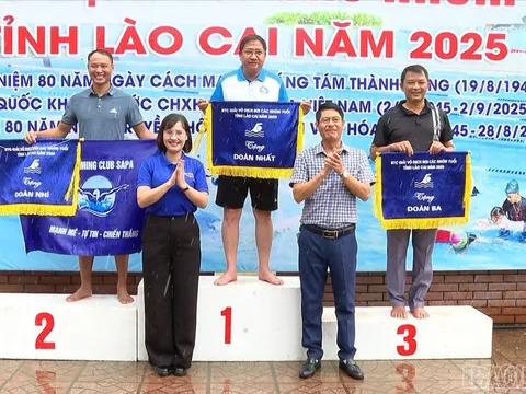 Phường Cam Đường nhất toàn đoàn Giải vô địch Bơi các nhóm tuổi tỉnh Lào Cai