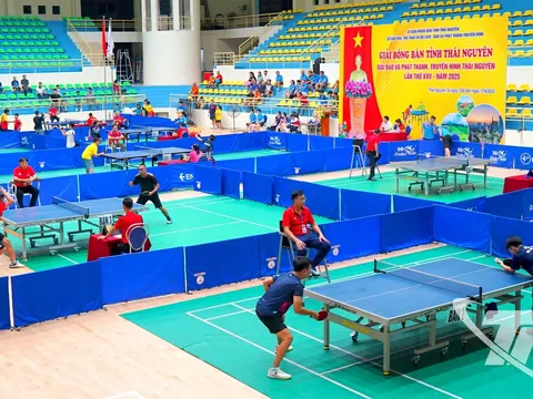 300 vận động viên tranh tài Giải Bóng bàn tỉnh Thái Nguyên - Giải Báo và Phát thanh, Truyền hình Thái Nguyên 