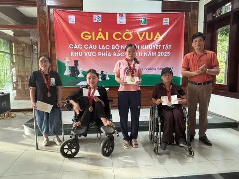 Hà Nội xếp thứ nhất toàn đoàn Giải cờ Vua các câu lạc bộ người khuyết tật khu vực phía Bắc năm 2025 