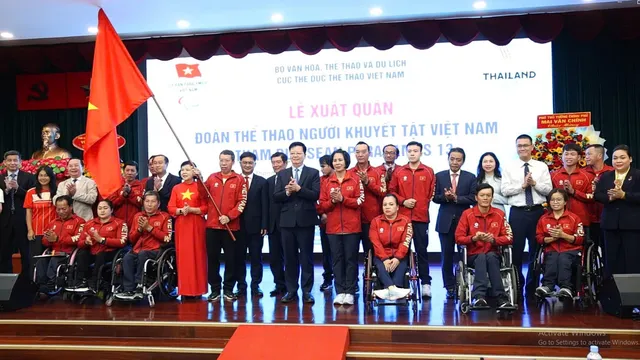 Lễ xuất quân Đoàn Thể thao người khuyết tật Việt Nam tham dự ASEAN Para Games 13