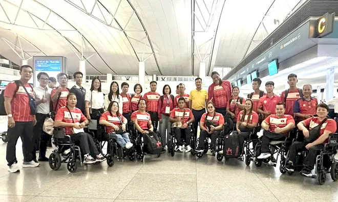Đoàn Thể thao người khuyết tật Việt Nam lên đường dự ASIAN Para Games 5: Sẵn sàng chinh phục đỉnh cao châu lục