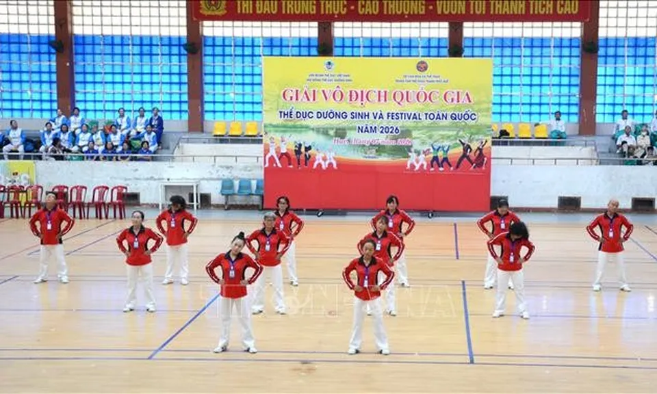 Hơn 700 vận động viên tranh tài Giải vô địch quốc gia Thể dục dưỡng sinh và Festival toàn quốc năm 2026